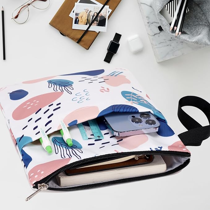 DSIUE Book Sleeve Book Protector Book Lovers Gifts Book Covers for Paperbacks with Zipper,11.4 X 9 Inch