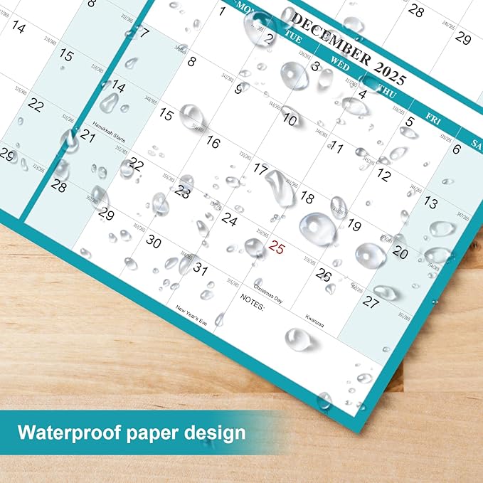 32" x 48" Exellewis 2025 Wall Calendar Erasable, Wet & Dry Erase Large Laminated Annual Yearly Planner - 12 Month Horizontal/Vertical Calendar January to December for Easy Planning, Organizing