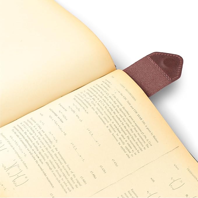 Londo Genuine Leather Handmade Bookmark (Set of 2) (Magnetic, Damson)