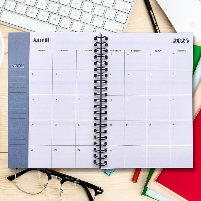 Cheneyboo Planner 2025 - January 2025- June 2026 Planner, Yearly Monthly Weekly Daily Planner 2025-2026, 18 Month Planner, Faux Leather Hardcover, 5.2"x7.5", Black