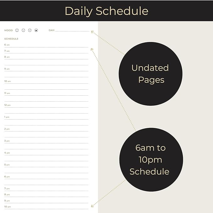 Daily To Do List Notepad for Work - Daily Planner Pad 8.5 x 11 50 Sheet with Gold Edge - Daily Planner Notepad - Daily Schedule Board - Daily Plan - Daily Notepad - Work To Do List Notebook Organizer