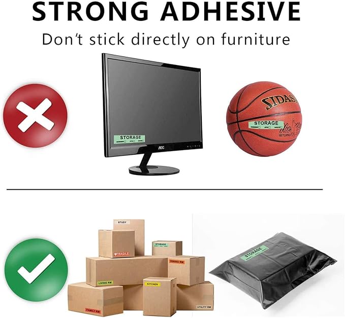 960 Count Home Moving Labels,16 Rolls Different Color Coding Labels for Boxes Stickers + Fragile Stickers + 1 Blank Label roll is for Customized use-Labels