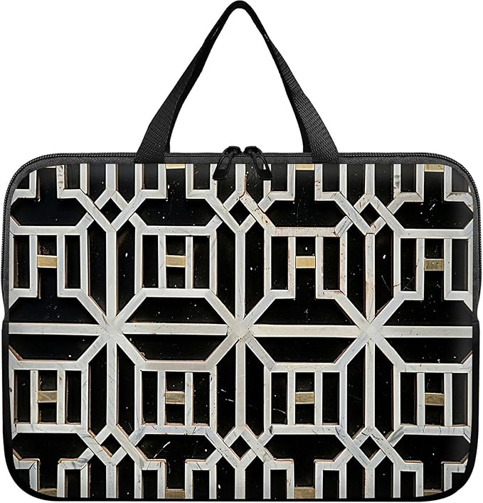 Laptop Sleeve Case Bag 13 inch, Vintage Geometrics Slim Carrying Case Durable Handbag Travel Laptop Bag for 13 inch MacBook Air M3/M2/Pro M2/ 13" iPad Pro/Air M4/M2 2024