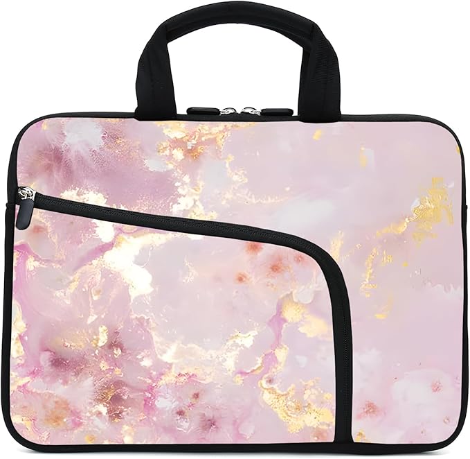 11.6-12.2 inches Laptop Sleeve Chromebook Case Ultrabook Case Notebook Sleeve Tablet Case Neoprene Handle Sleeve for Men Women, Two Pockets(Pink-1