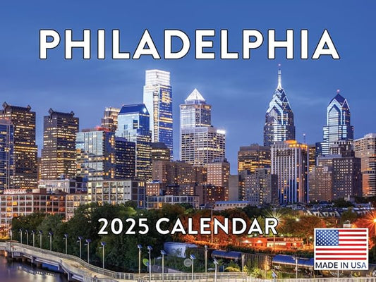 Philadelphia PA Calendar 2025 Monthly Wall | American Made In The USA