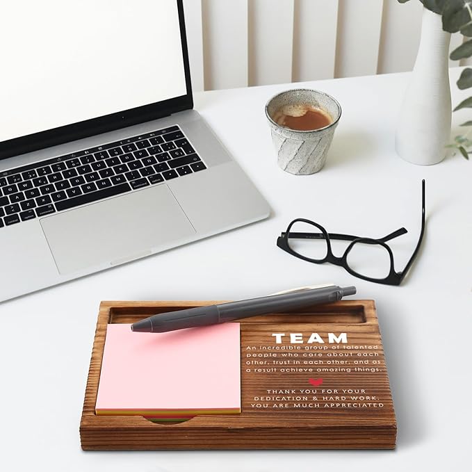 Team Sticky Note Holder, Team Thank You Appreciation Gifts for Coworkers, Employees, Men, Women, Team Gifts Office Desk Self-Stick Note Pad Holders GSH433