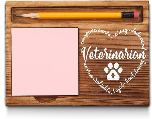 Veterinarian Sticky Note Holder, Veterinarian Thank You Appreciation Gifts for Men, Women, Veterinarian Vet Veterinary Office Desk Self-Stick Note Pad Holders GSH399