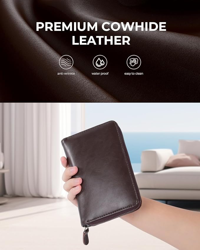 Nicpro 21PCS 1.3 mm Mechanical Pencil Set in Leather Bag with 138 Lead Refill Black & Colors, Erasers- Weatherproof Metal Heavy Duty Carpenter Pencil for Outdoor Drafting Marking Drawing Woodworking