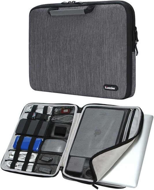 iCozzier 13-13.3 Inch Handle Electronic Accessories Strap Laptop Sleeve Case Bag Protective Bag for 13" MacBook Air/MacBook Pro/Pro Retina Sleeve – Grey