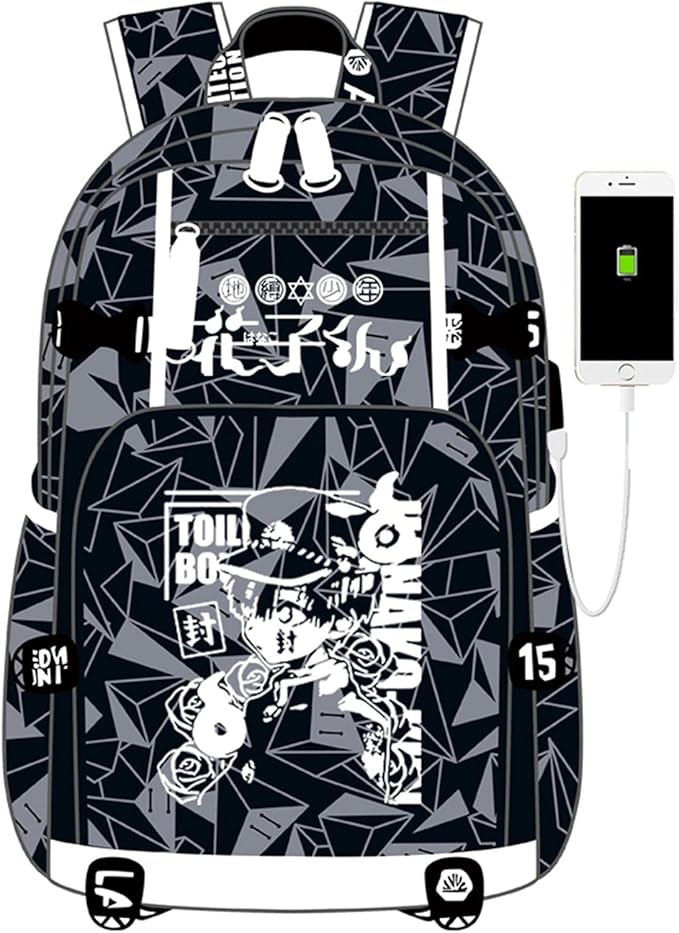 ISaikoy Anime Toilet Bound Hanako kun Backpack Satchel Bookbag Daypack School Bag Laptop Shoulder Bag Style17