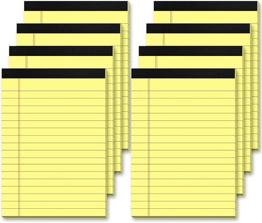 8 Pack Yellow Legal Pads 4x6 Note Pads Small Writing Pads 4x6 Narrow Ruled 80GSM Pads of Paper Yellow Pads College Ruled Legal Pad Lined Paper Pads Small Notepads for Work Memo Pads 30 Sheets per Pad