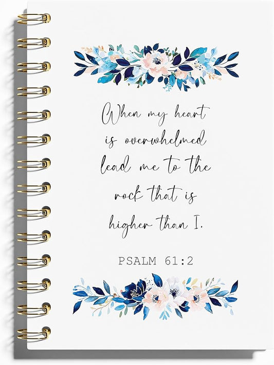 Christian Floral Notebook - Prayer Journal, Christian Gifts Journal, Bible Verse Notebook, Daily Prayer Journal, Bible Notebooks for Note Taking, Christian Gifts, 5.5x8.3 Inches