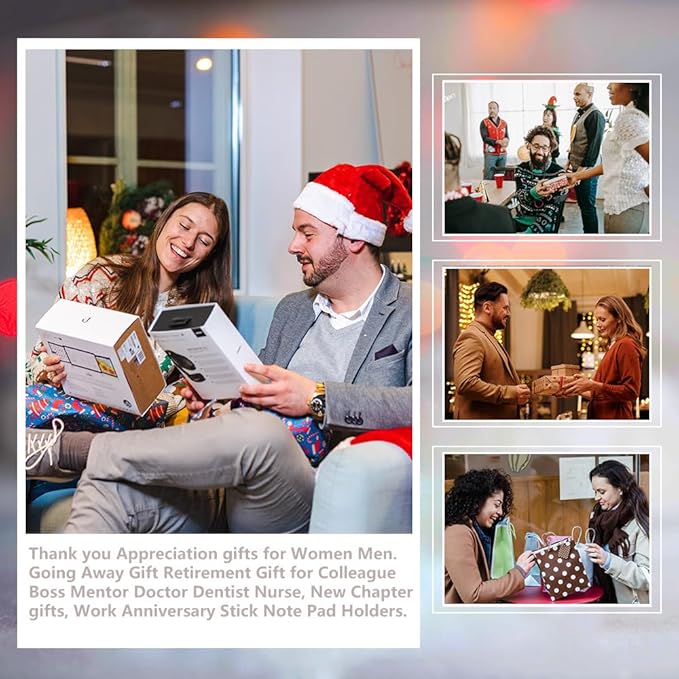 Thank You Appreciation Gifts for Mentor, Mentor Gifts for Women Men, Going Away Gift Retirement Gift for Mentor, Best Mentor Gifts for Mentor Counselor Self-Stick Note Pad Holders-DW49