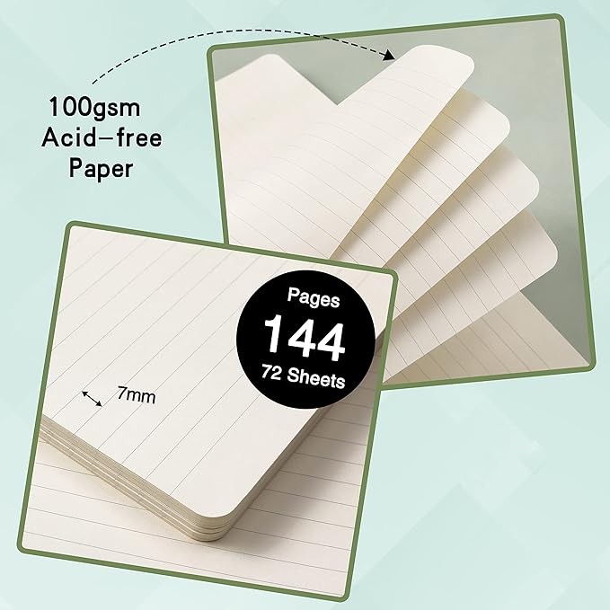 Ruled Notebook/Journal - Classic Lined Journal/Notebook, Hardcover with Thick Paper, 5.3" x 8.26", Banded + Pen Holder +Inner Pocket - Burgundy