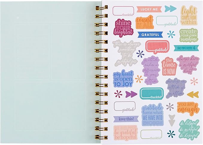 Erin Condren Inspired Collection - A5 Gratitude Journal - Coiled Binding- Inspired