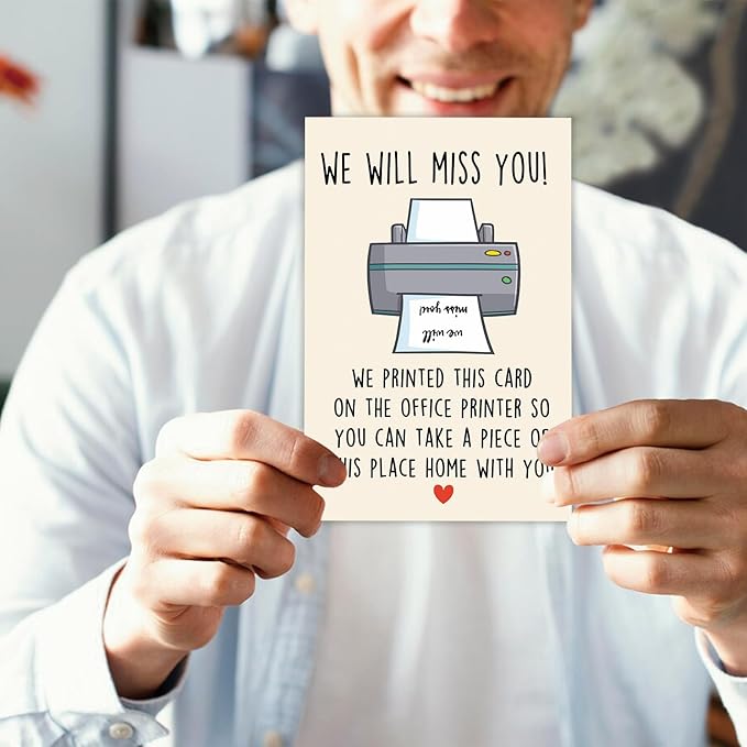 Funny Printable Retirement Card for Coworker or Boss，Happy Retiring Card Gift for Him Her,We Will Miss You, Leaving for Retiring Coworker Colleagues Boss