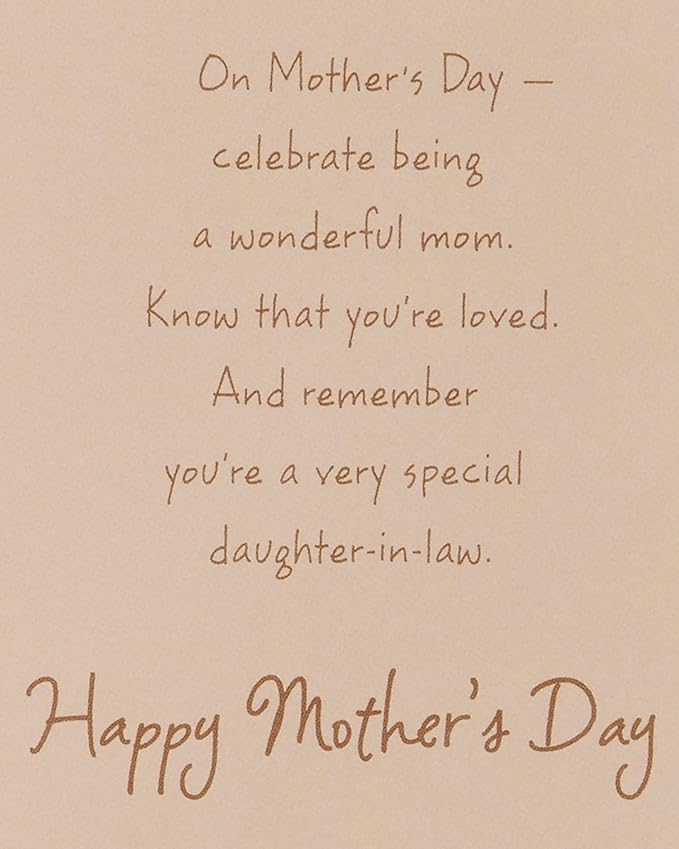 American Greetings Mothers Day Card for Daughter-in-Law (A Wonderful Mom)