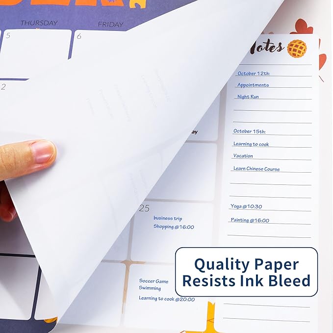 SUNEE 2024-2025 Desk Pad Calendar 17x12, 18 Months, Jan 2024 - June 2025, Academic Desk Blotter Calendar, School Year Large Calendar for Teacher