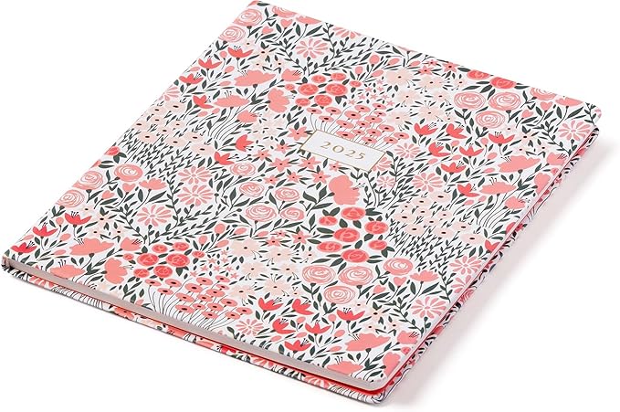 Eccolo 2025 Large Agenda Planner, 12 Month, Yearly, Monthly & Weekly Pages, Habit & Gratitude Tracker (Flexi-Cover - 8 x 10")