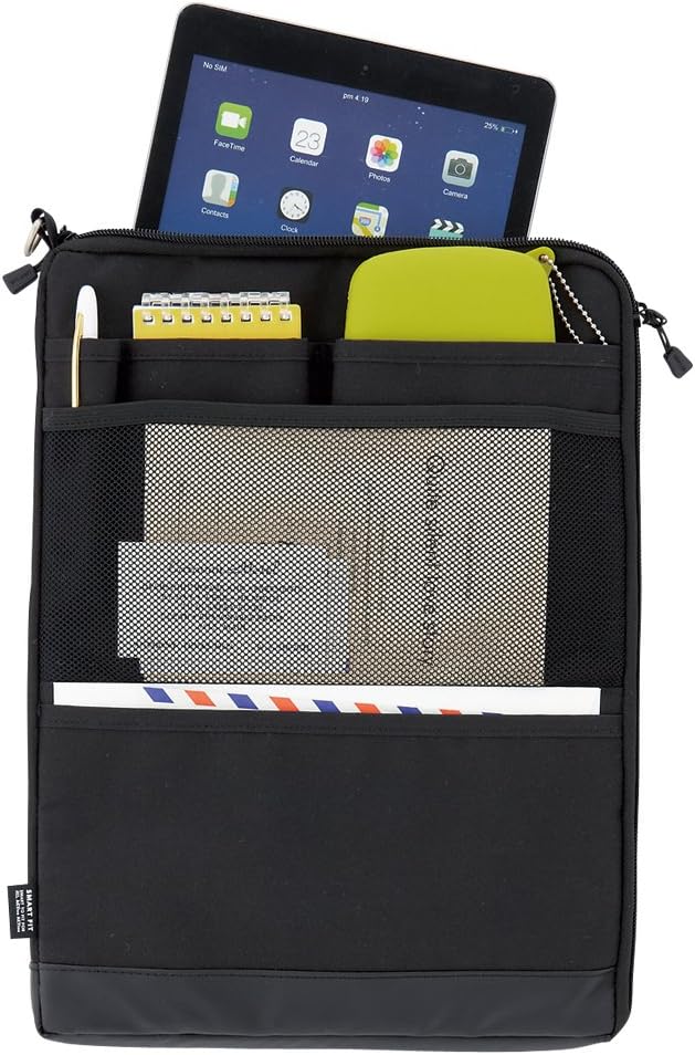 LIHITLAB Laptop Sleeve, Water & Stain Repellent, Vertical for Backpack, 13.4" x 9.8", Red (A7683-3)