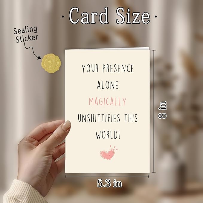 Happy Birthday Cards for Women Bestie Friend, Best Friend Birthday Gifts Card, Funny Bday Gifts for Close Female Friends, Bestie Sister Friendship Card for Lady Girl