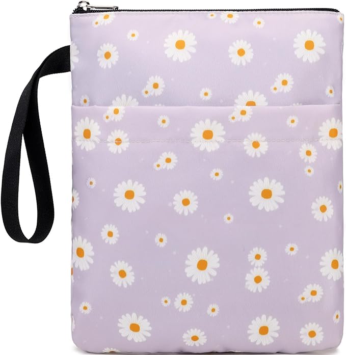 DSIUE Book Sleeve Book Protector Book Lovers Gifts Book Covers for Paperbacks with Zipper,11.4 X 9 Inch