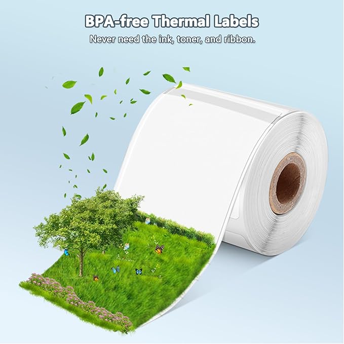 Transparent Thermal Label Paper,Multi-Purpose Label for Phomemo M110/M220/M120/M150/M250 Label Printer, Self-Adhesive Thermal Printer Paper, 1.57"x2.35"(40x60mm) 130 Labels/Roll, Clear
