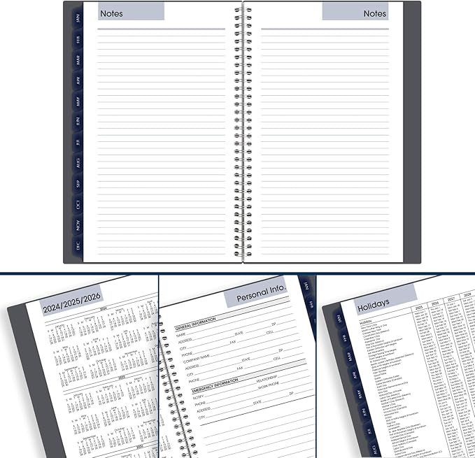 AT-A-GLANCE 2025 Planner, Weekly & Monthly, 5" x 8", Small, DayMinder, Gray (GC2000725)
