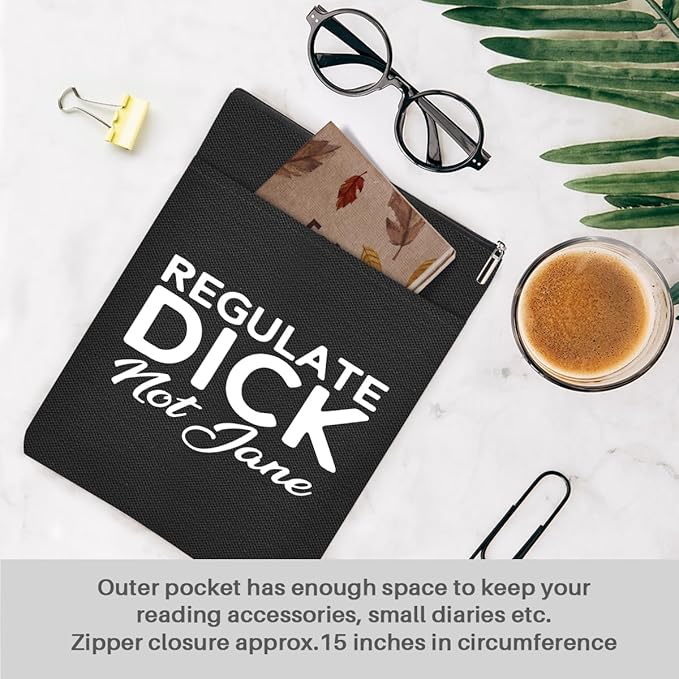 Book Themed Gifts Waterproof Book Sleeve Book Pouch Feminism Reproductive Rights Reading Gifts for Women Friend Book Covers for Paperbacks Book Accessories Book Protector with Zipper and Front Pocket