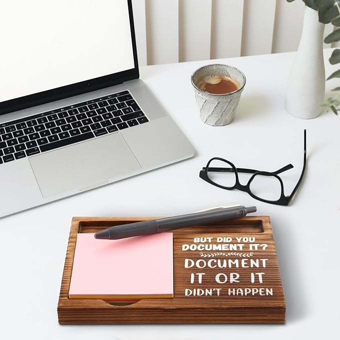 Funny Sticky Note Holder Gifts for School Administrator, Counselor, Psychologist, Social Worker, HR, Nurse, Admin Assistant, Office Desk Self-Stick Note Pad Holders GSH3