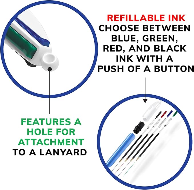 BIC 4-Color Original Retractable Ball Pens, Medium Point (1.0mm), 3-Count Pack, Retractable Ball Pen With Long-Lasting Ink