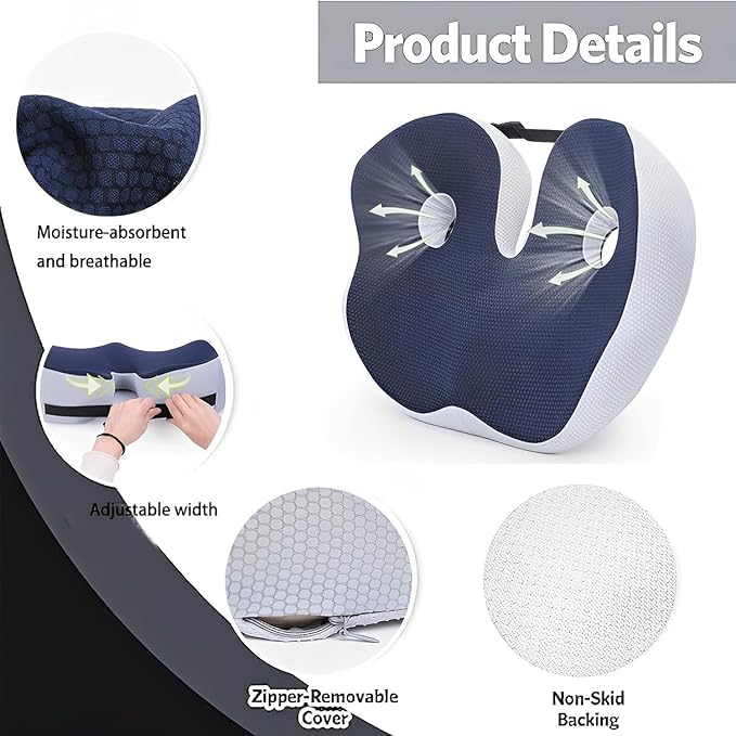 Vingtank Outfany Ergoseat, Hilipert Ergoseat, Memory Foam Seat, Welnax Orthosoothe Memory Foam Seat