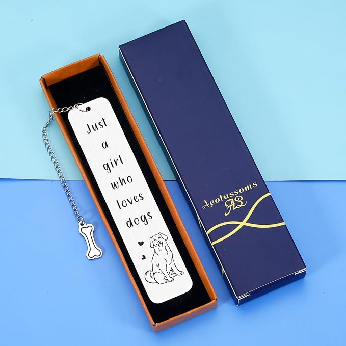 Dog Lovers Dog Mom Gifts for Women, Book Tracker, Book Marks for Reading Women, Birthday Gifts for Book Lovers Friend, Christmas Stocking Stuffers for Teen Girls, White Elephant Thanksgiving Day Gifts