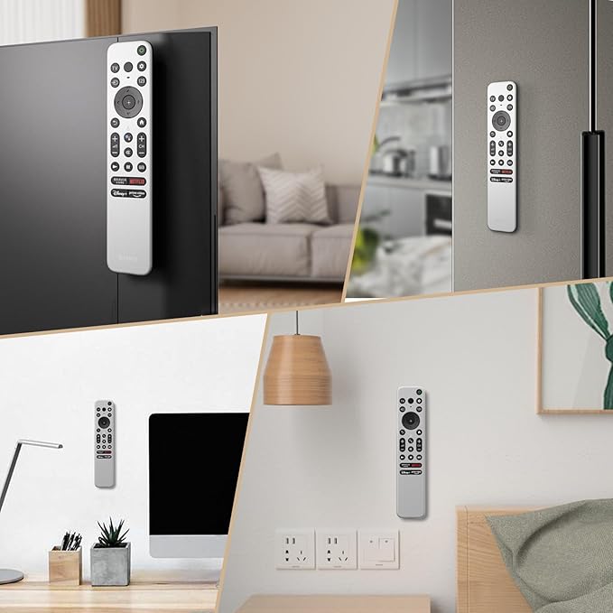 JUMEIHUI 6 Pack Magnetic Remote Control Holder Wall Mount,Convenient and Stylish TV Remote Organizer for Home Office School Supply Storage,No Drilling, Strong Magnet (White)