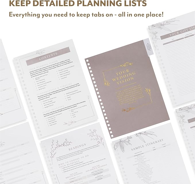 Your Perfect Day Wedding Planner for Bride - Wedding Planning Book and Organizer - Bridal Wedding Planner Notebook & Binder with Checklist & Countdown Calendar (Meadow Gold)