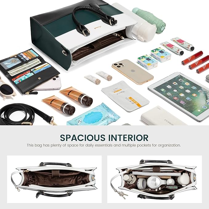 LOVEVOOK Laptop Tote Bag for Women, Work Totes Business Office Computer Briefcase with Clutch Purse