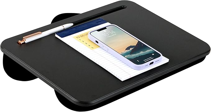 LAPGEAR Compact Lap Desk - Black - Fits up to 15 Inch Laptops - Style No. 43108