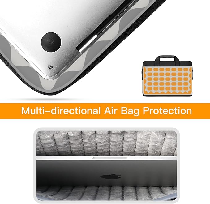 Laptop Shoulder Bag, 13-13.3-14-15-15.4-15.6-16-17.3-18 Inch Laptop/Tablet, Water-Repellent Fabric, Business for Men Women (15-16 inch, Black)