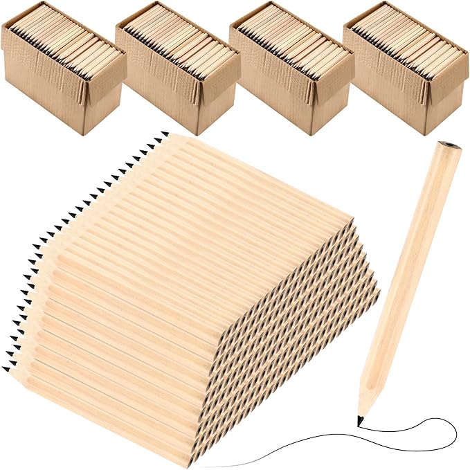 Yexiya Golf Pencils Bulk Half 2 HB 3.5 Pre Sharpened Hexagonal Yellow Wood Mini Pencils for Kids School Classroom Baby Shower Bridal Wedding Office Supplies(2000 Pcs)