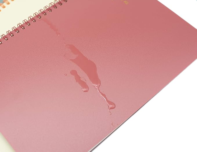 Yansanido Spiral Notebook, 4 Pcs B5 Thick Plastic Hardcover Graph Paper 4 Color 80 Sheets -160 Pages Journals for Study and Notes (Grid-4pcs Wine Red,Brown,Green,ivory, B5)