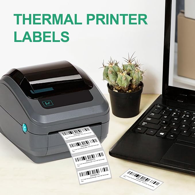 12 Rolls 3" X 1" Address Labels, 1300/Roll - Direct Thermal Labels Compatible with Zebra & Rollo Printers