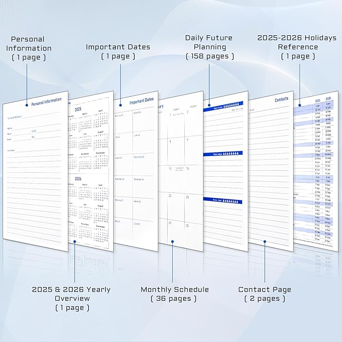 Academic Planner 2025-2026, Weekly and Monthly 2025-2026- From January 2025 - June 2026, Planning Calendar 2025-2026, 5.7" x 8.2", Dark Green