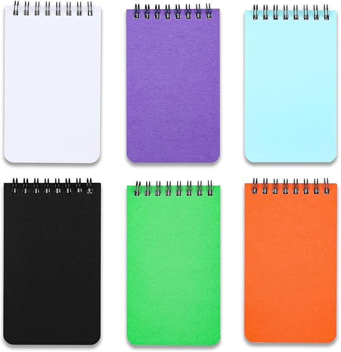 Pocket Notebook Small Notepad Pocket Notepad Small Spiral Notebooks 3X5Inches (6-blank)