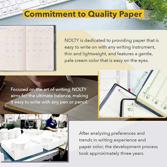 NOLTY Lights Memo Small Weekly Planner 2025, Japanese Edition, Dark Navy