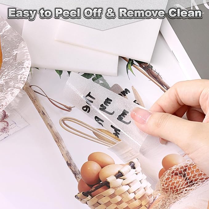 SYMDROMIA Transparent Sticky Notes 12 Pack, Frosted Glitter White 3x3 Inch, High Transparency Glass-Like Adhesive Clear Seee Through Sticky Notes for Women Office School Supplies 600 Sheets