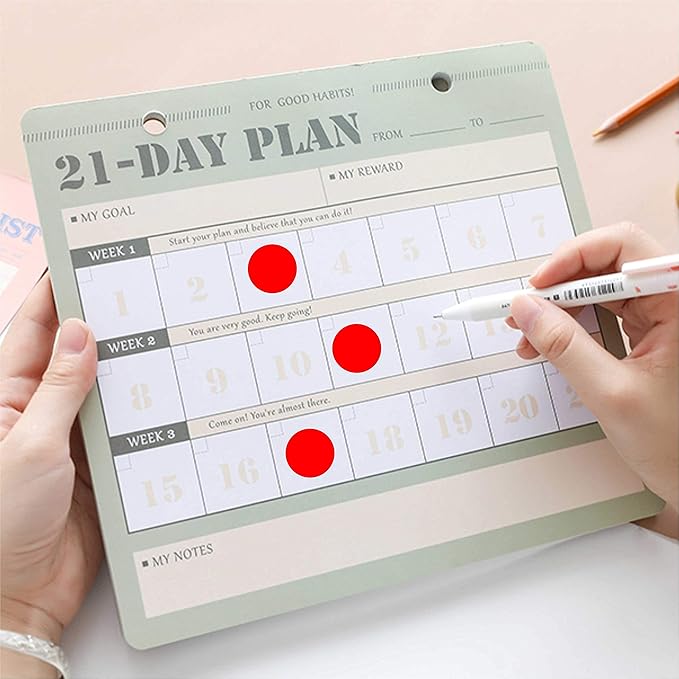 PARLAIM 4000PCS 3/4" Round Color Coding Dot Stickers, 0.75 inch 4 Color Circle Labels Dispenser Box for Home Garage Sale (Light Green Blue Yellow Red)