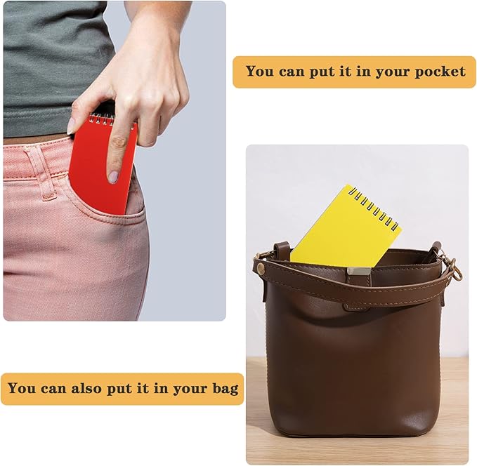 Pocket Notebook Small Notepad Pocket Notepad Small Spiral Notebooks 3X5Inches (6-black)