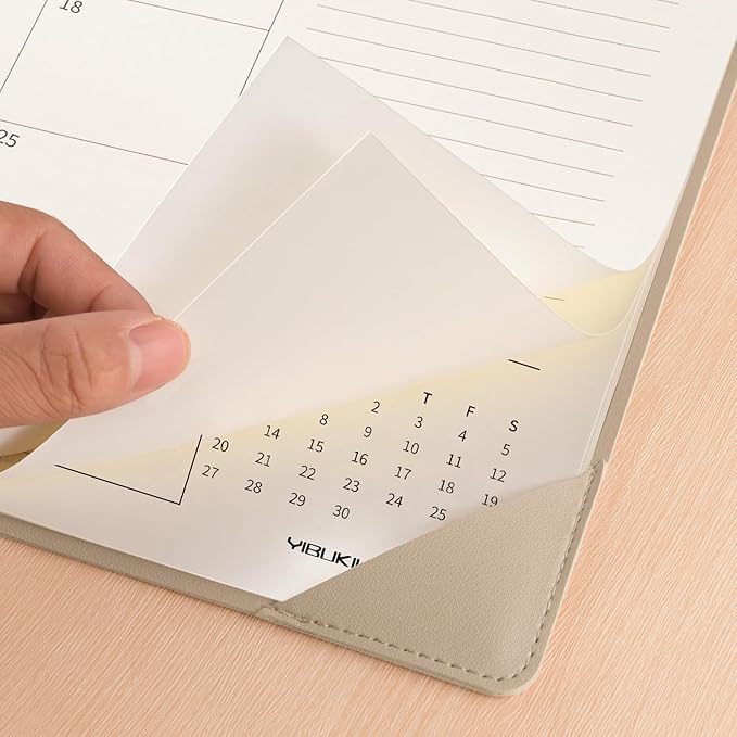 Desk Calendar 2025-2026 with Desktop Mat, 22x17 inch Large Desk Pad Calendar 18 Months Runs from 2025 to June 2026, Big Desk Blotter Calendar for Home Office and School, Apricot