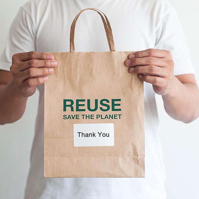 Hybsk 2.25x4 inch Direct Thermal Labels for Barcodes, Address, Compatible with Rollo Label Printer & Zebra Desktop Printers (2.25"x4",2 Rolls White)