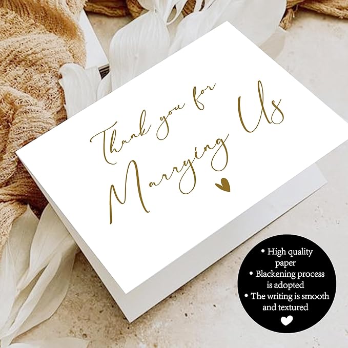 Wedding Day Card, Thank You for Marrying Us, Thank You Card for Officiant, Priest, Minister, Judge, Pastor Gifts.（Thank You C）